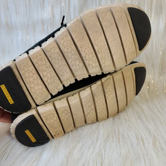 Cole Haan Grand.os Ivory Gray Oxford Lace Up Loafers Size 10.5 - Picture 9 of 11